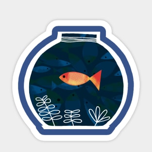 Lonely Goldfish Sticker